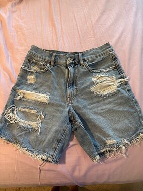 Distressed ripped American eagle shorts